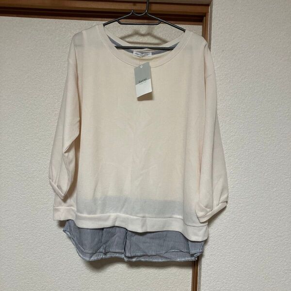 Ganiel トップス レディース ストライプ 切り替え 未使用 LL