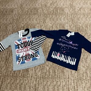 キッズ ロンT (長袖Tシャツ)2枚セット 新品未使用 100