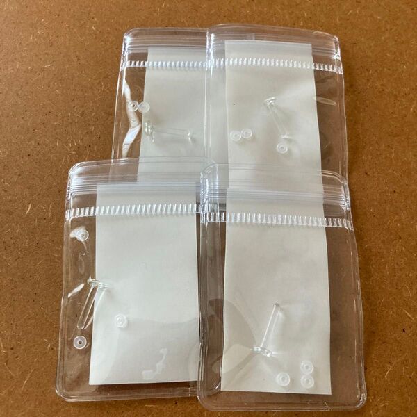 ガラスピアス 2セット(4個) 14G×12㎜
