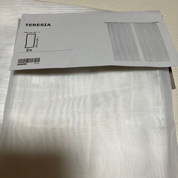 IKEA TERESIA レースカーテン ホワイト 2枚セット (145x250cm)