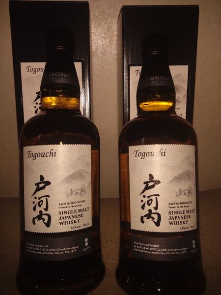 戸河内 TOGOUCHI シングルモルト ジャパニーズウイスキー 桜尾蒸留所 未開栓 箱付 新品2本