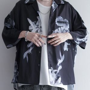 「cussil」 7分袖シャツ S ブラック メンズ