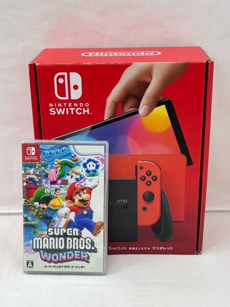 Nintendo Switch 有機ELモデル マリオレッド スーパーマリオブラザーズ ワンダー ソフト セット