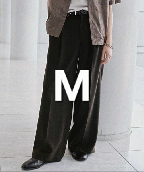 WYM LIDNM BREEZE TWEED DEEP TUCK BAGGY SLACKS mサイズ