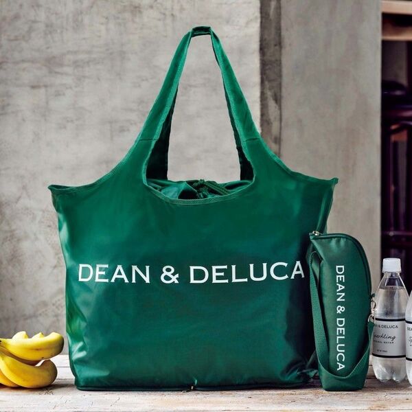 【GLOW 付録】DEAN&DELUCAレジカゴバッグ&ペットボトルケース 緑