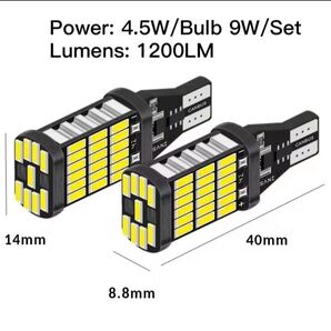 T15 T16 LED ホワイト 1200LM CANbus対応 2個セット