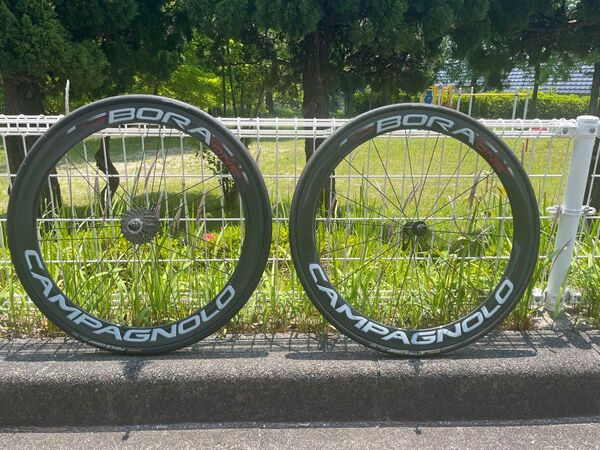 【美品】BORA ONE 50 ホイール チューブラー タイヤ付 カンパニョーロ Campagnolo