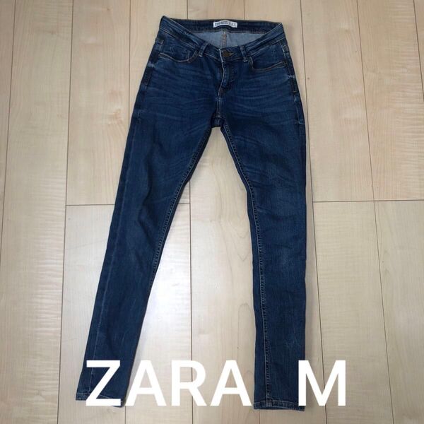 ZARA ザラ ブルー スキニー デニム レディース M ジーパン ジーンズ デニムパンツ
