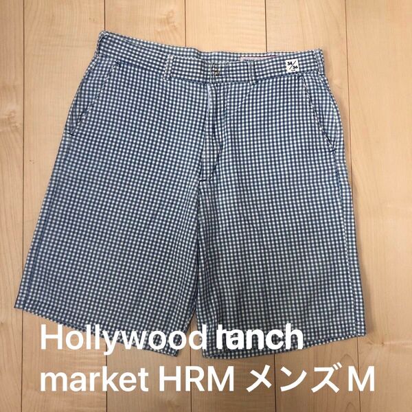 ハリウッドランチマーケット HRM チェック柄 ショート パンツ メンズ M 日本製 ギンガム ハーフパンツ