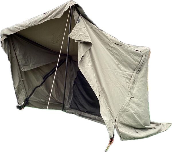 美品 GoGlamping 軍幕風 パップテント TC 前幕付き