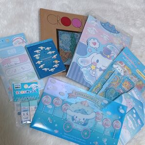 レターセット シナモロール サンリオ クロッキーノート 便箋 シール ピンセット デコチャーム 付箋 文房具