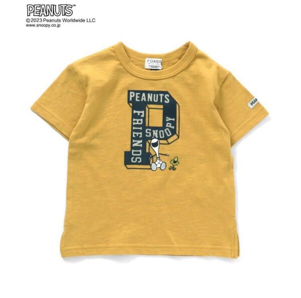 F.O.KIDS エフオーキッズ PEANUTSコラボ ロゴプリント半袖Tシャツ