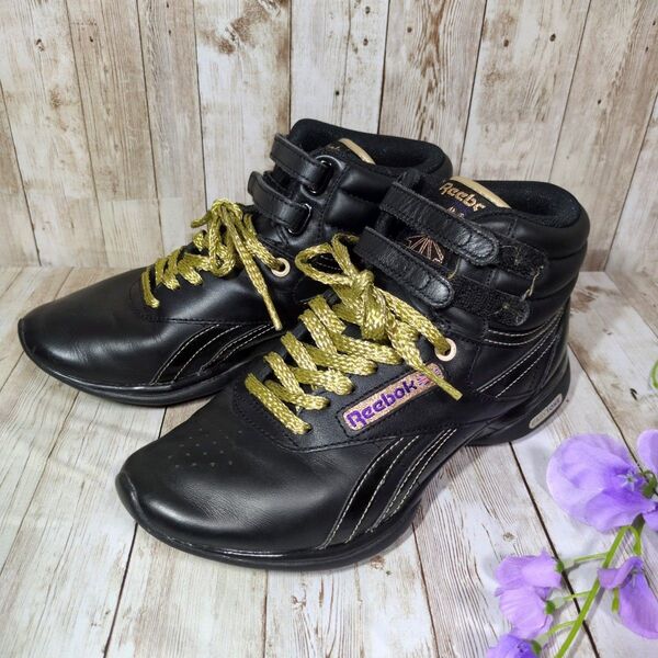 【Reebok】イージートーン☆スニーカー☆23cm☆リーボック☆ハイカットスニーカー☆レディース靴☆ブラック☆黒