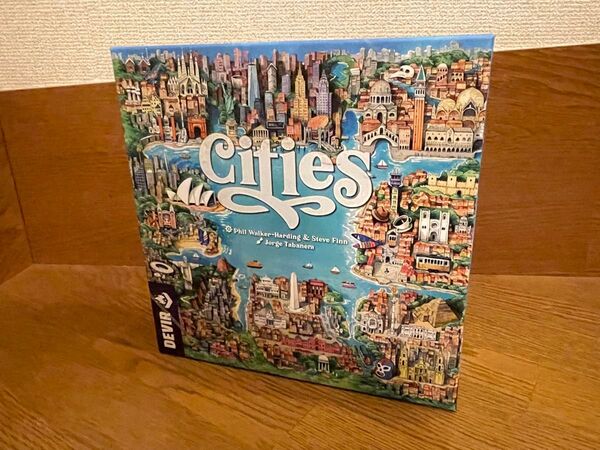 ボードゲーム シティーズ cities 英語版 日本語訳・シール付き