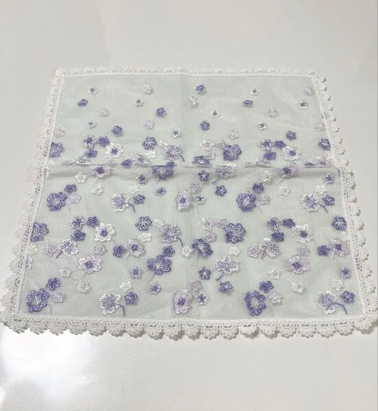 TOCCA トッカ ハンカチ 桜 刺繍 パープル ミントグリーン