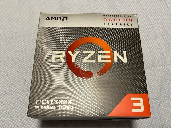AMD Ryzen3 3200g with Radeon Vega 8 graphics 箱、CPUクーラー付 GPU 動作確認済