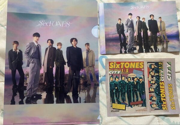 SixTONES CD購入特典 ミニクリアファイル ステッカー