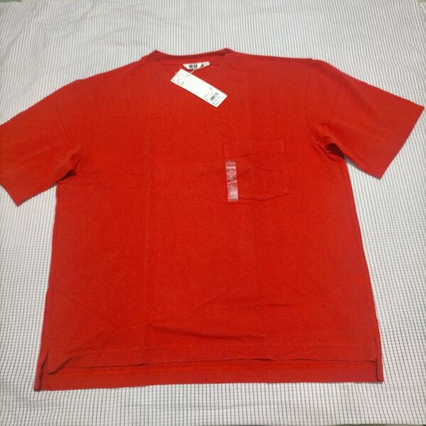UNIQLO~ユニクロオレンジカラー メンズTシャツ Lサイズ