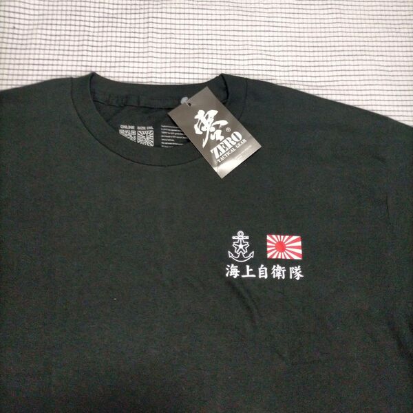 零ZERO 海上自衛隊ロゴ メンズ半袖Tシャツ 2XL