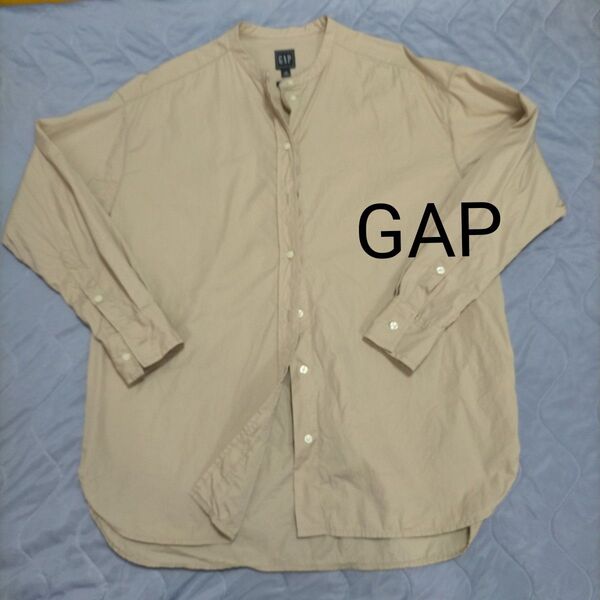 GAP レディースオーバーサイズ ヘンリーネックシャツ