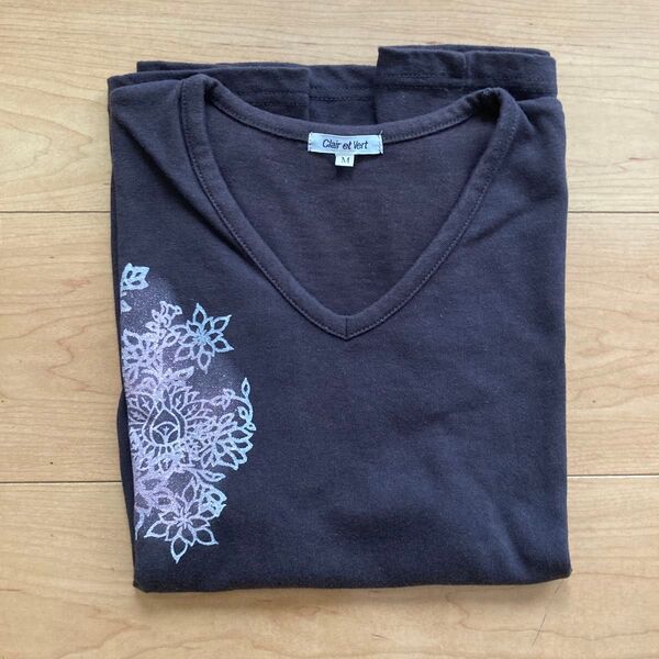 Clair et vert ダークグレー 半袖Tシャツ M
