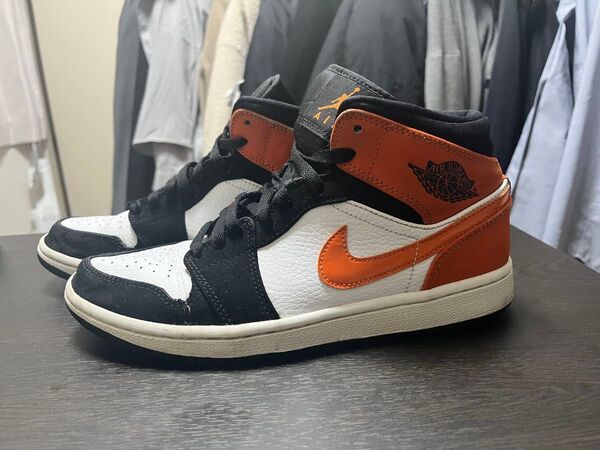 AIR JORDAN 1 MID/エアジョーダン1ミッド/ブラック/554724-058/25.5cm/BLK