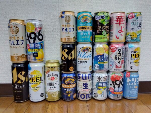 『お酒 いろいろ 飲み比べ 20本セット (500ml×5本・350ml×15本)』ビール・チューハイ・ハイボール