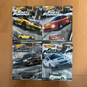 新品未使用ホットウィールプレミアム FAST TUNERS 4台セット WRX STI RX-7 SILVIA Civic EG