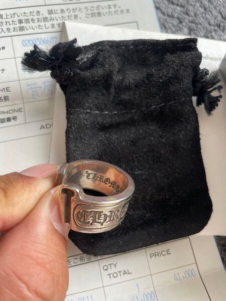 CHROME HEARTS クロムハーツ ラージスクロールラベルリング