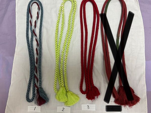 帯締め 丸組 和装小物 3本セット 正絹