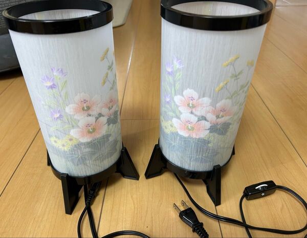 きらら 芙蓉柄 LED光源 提灯 盆提灯 インテリア提灯 モダン提灯 和風ライト コンパクト