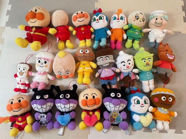アンパンマン ぬいぐるみ 22個 ぷりちぃビーンズ プライズ USED 中古