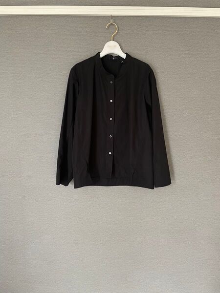 UNIQLO+J ユニクロ プラスJ スーピマコットンシャツジャケット 長袖 ブラウス ブラック Sサイズ