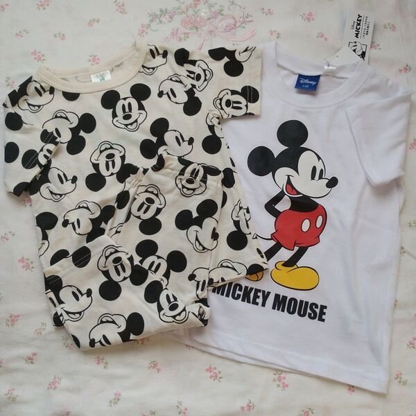 ミッキーマウス 子供 半袖パジャマ 100cm ミッキーマウス 半袖Tシャツ 110cm
