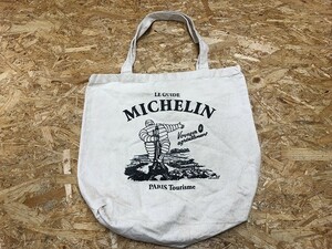 MICHELIN ミシュラン トートバッグ エコバッグ 英字プリント かばん カバン オフホワイト×グレー