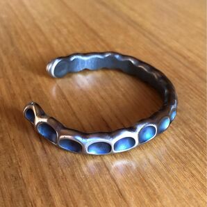 titanium bangle “blue hole” バングル ブレスレット アンティーク調