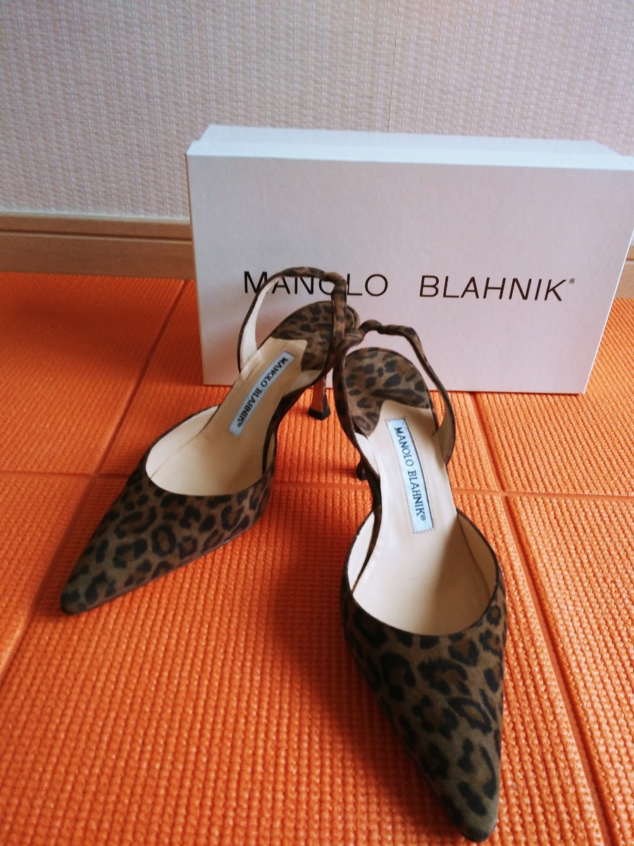 新品 MANOLO BLAHNIK ハラコ バックストラップ パンプス マノロ
