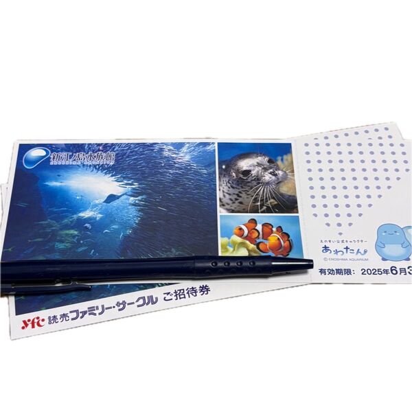 新江ノ島水族館入場券2枚