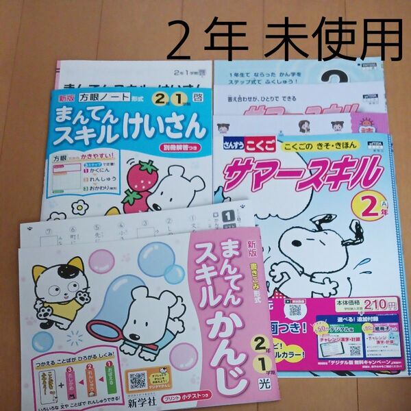 算数 国語 漢字 計算 小学校 小学生 2年 ドリル スキル 夏休み 1学期 復習 問題集 家庭学習
