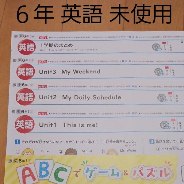 小学生 小学校 六年 6年 カラーテスト 英語 一学期 東京書籍 明治図書 自宅保管