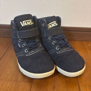 「値下げ」VANS ハイカットスニーカー デニム ネイビー