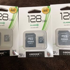 3枚セット!HIDISC HDMCSDH128GCL10DS (128GB) 磁気研究所 マイクロSDカード SDカード