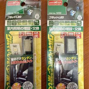 【新品未使用】フラットLED 白色 12V車専用 2セット売り エーモン工業