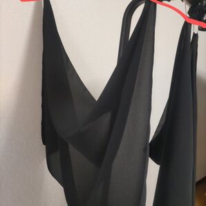 社交ダンスシフォンフロート黒布のみ