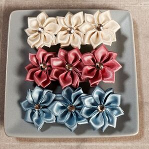 ヘアクリップ 花 ハンドメイド