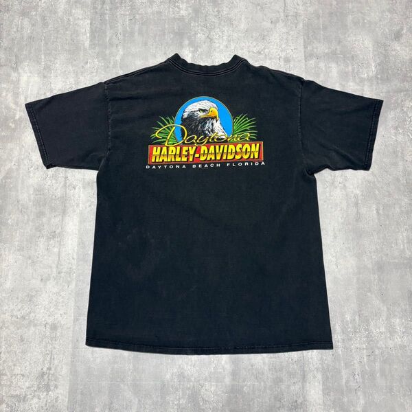 90s Harley-Davidson USA製 ヴィンテージ Tシャツ イーグル フェード ハーレーダビッドソン