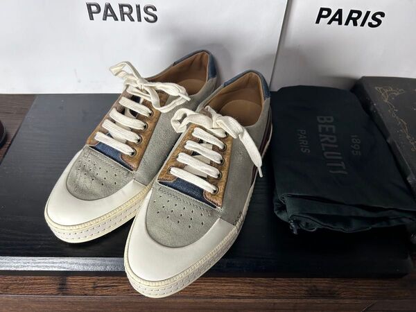 希少美品 Berluti プレイタイム スクリットレザー スニーカー 7