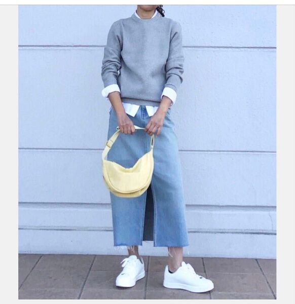 ユニクロUNIQLO デニムロングスカート/カットオフ