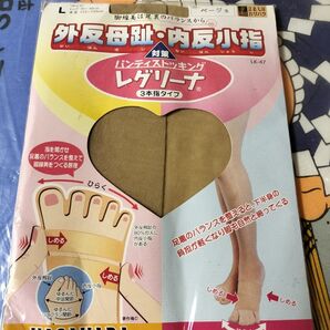 カサハラ 外反母趾・内反小指 対策 パンティストッキング レグリーナ 3本指タイプ L ベージュ 脚線美 パンスト