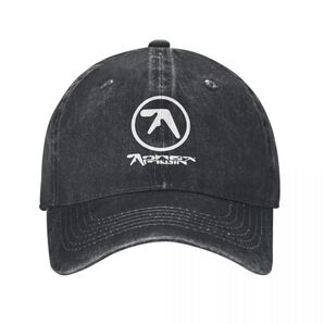 【新品】エイフェックスツイン / Aphex Twin ロゴキャップ 帽子 野球帽 ブラック 黒